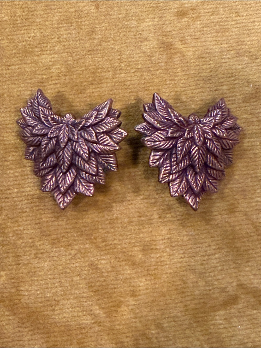 Stephen Dweck Metallic Leaf Cluster Clip-on Earrings